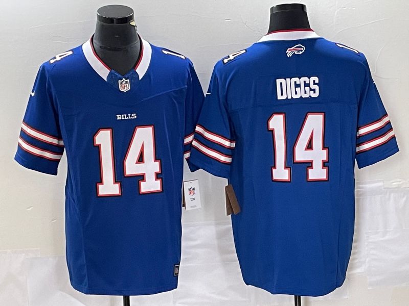 Men Buffalo Bills #14 Diggs Blue 2023 Nike Vapor Limited NFL Jersey style 1->buffalo bills->NFL Jersey